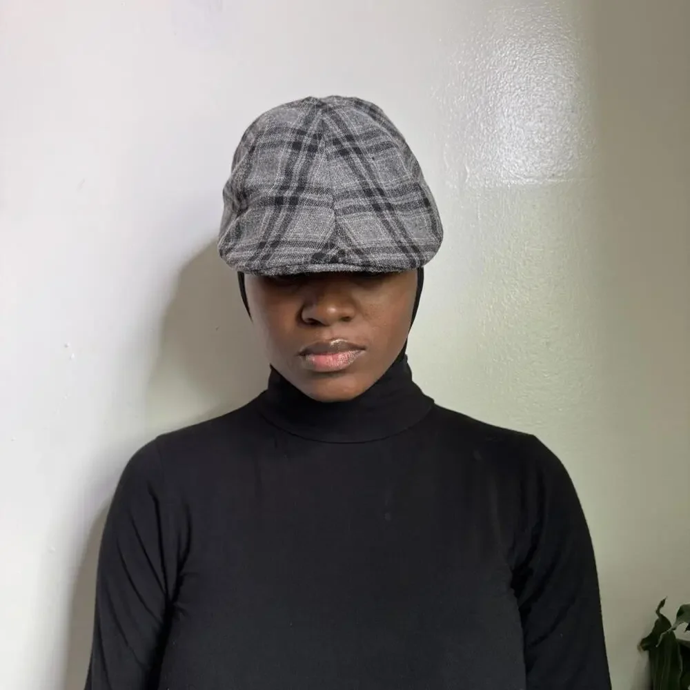 Vintage plaided‎ newsboy beret cap